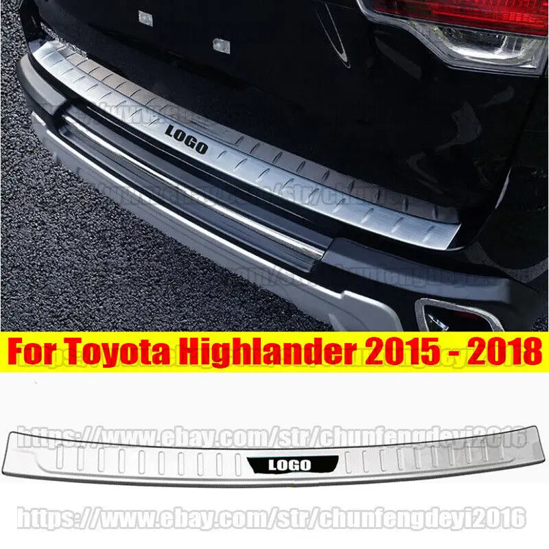 

Для Toyota Highlander 2015-2018 стальной Автомобильный задний багажник Внешний бампер Противоскользящий протектор автомобильные аксессуары
