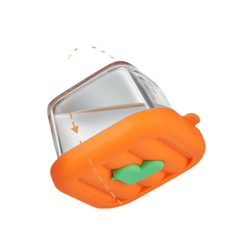 New Silicone Lid Baby Food Bowl Glass Steamed Egg Soup Bowl Baby Food Box