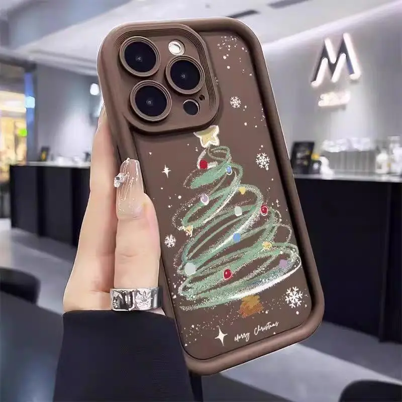 Festive Snowman & Santa Claus Silicone Phone Case - Christmas Edition