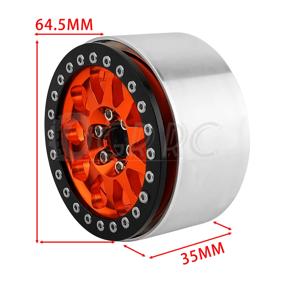 Ruedas Beadlock 2.2 Pulgadas MOHERO Para Crawlers RC 1/10 – Aleación CNC 45mm Ancho, Varios Colores
