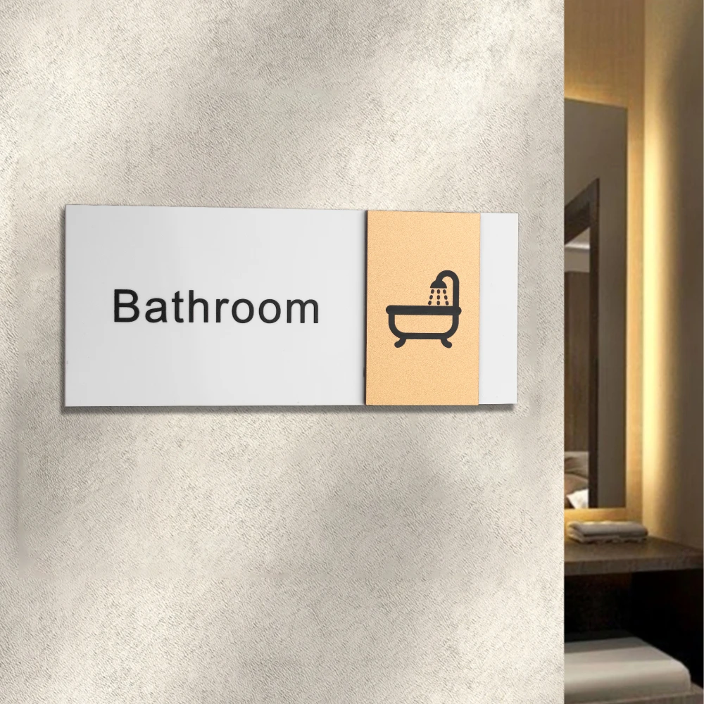 Placa de Porta Moderna Acrílica para Apartamento e Hotel Sinal de Nome Pessoal Título Personalizado Número do Quarto Informações para Apartamento e Restaurante