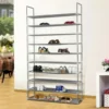 10-Tier 50 Pairs Shoe Rack Storage Organizer Tower Free Standing Space Saving 2