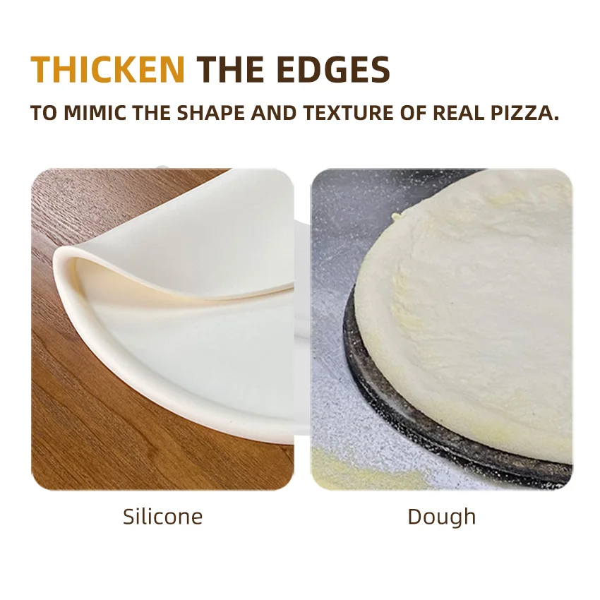 Akrobacje do pizzy przędzą ciasto 13-calowe gumowe ciasto do pizzy fałszywe ciasto do pizzy do ćwiczeń silikonowe ciasto Freestyle do pizzy