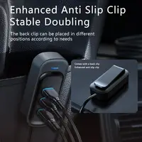 6-Ports USB Type-C Front And Rear Extension Car Charger With RGB Light PD Fast Charging Power Adapter For Iphone Tablet