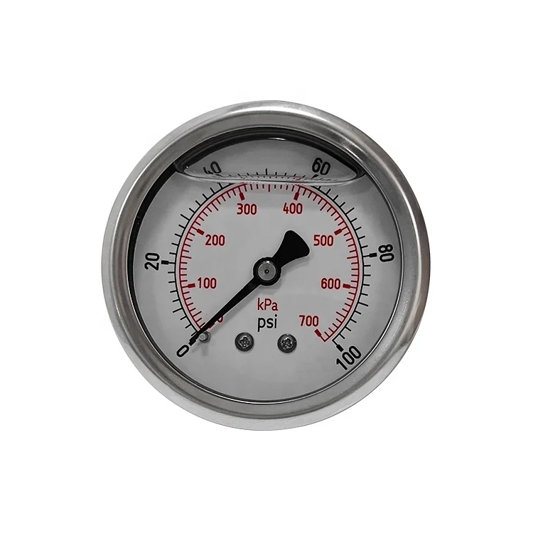 DIA 60MM 안정적인 성능의 진공 게이지 760 cmhg 2000 psi 인증 압력계