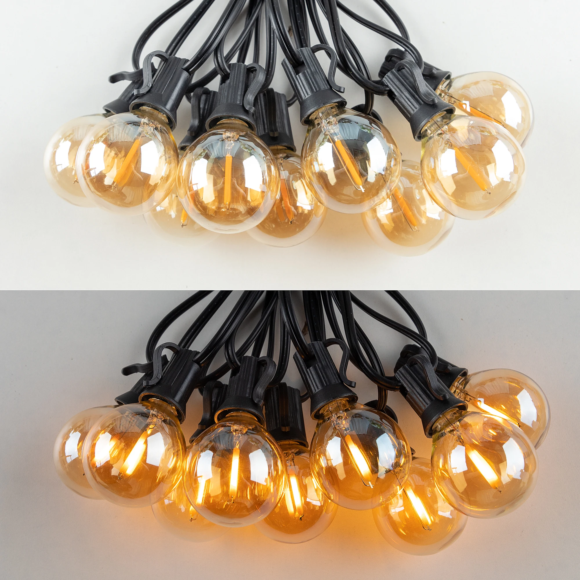 

Outdoor G40 Led String Lights 7.6M 25PCS Copper wire LED Bulb IP44 Waterproof Garland Strings for Patio Christmas Wedding Decor