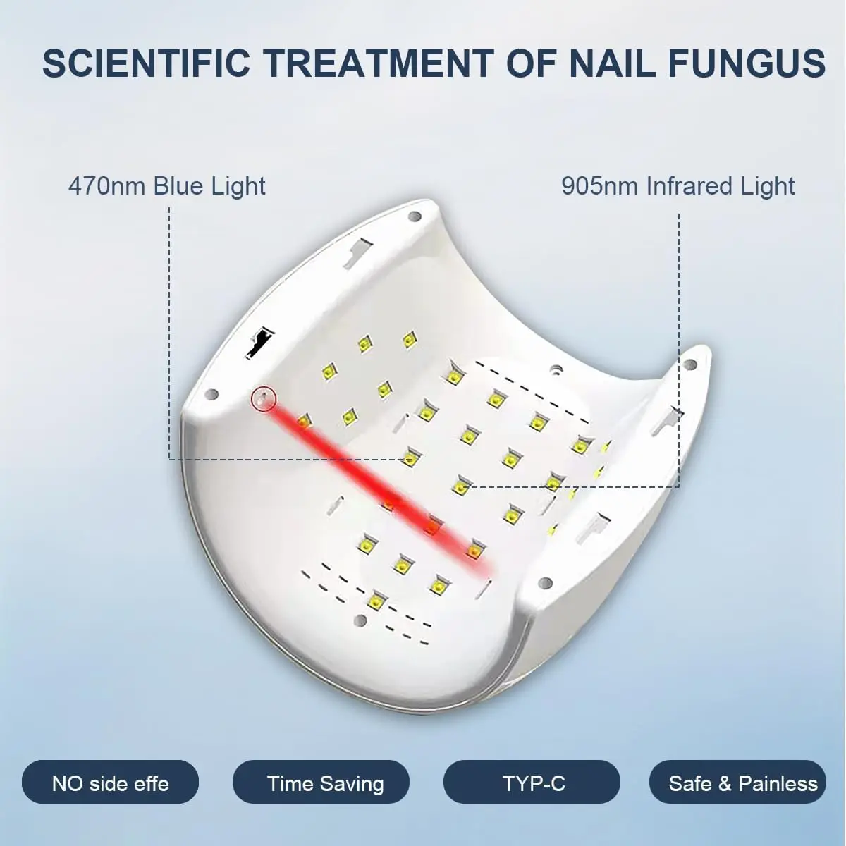 48W Nail Fungus Laser Treatment Device Digital Display 905nm Infrared Light 470nm Remove Fungal Nail Blue Therapy Anti Fungal nail fungus remover laser therapy pen