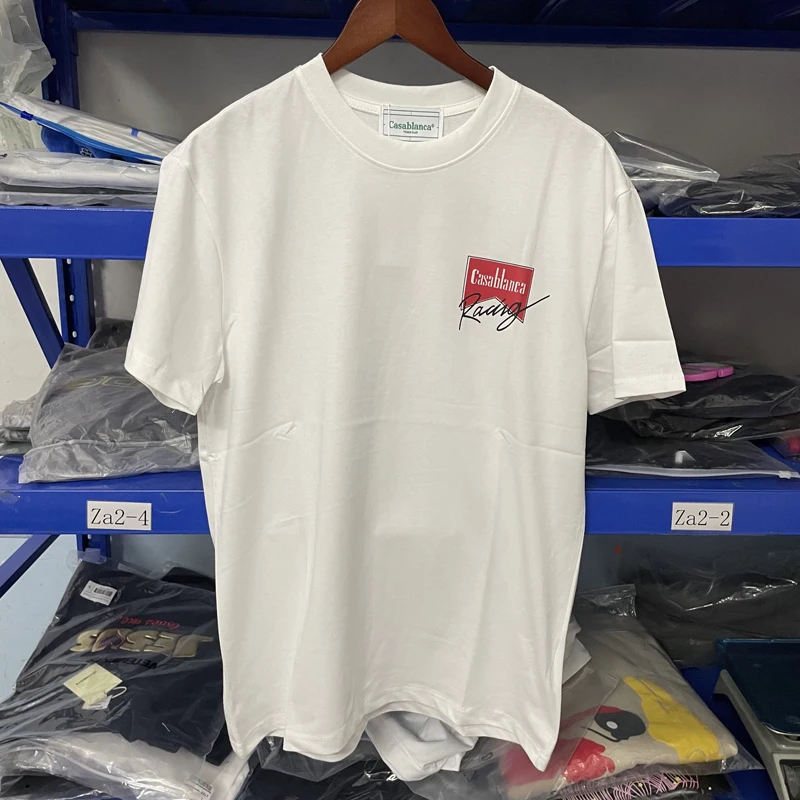 

Letter Logo Printing Casablanca Oversized T-Shirt Men Women Casual Pure Cotton Short Sleeves