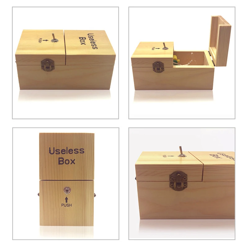 Электронная бесполезная коробка, деревянная настольная декорация для мальчиков и девочек, подарки, интересная машина для снижения напряжения