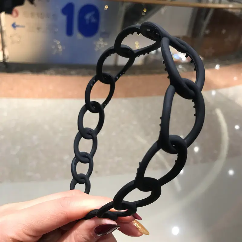 2024 New Fashion All-match Acrylic Sweet Circle Headband Hairbands for Women Girl Clamp Hair Accessorie Headwear Wholesale - Image 5