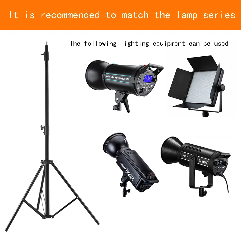 2.8M 110in Heavy Duty Light Stand Tripod with 1/4 Screw for Photo Studio Softbox Video Flash Umbrellas Reflector Lighting