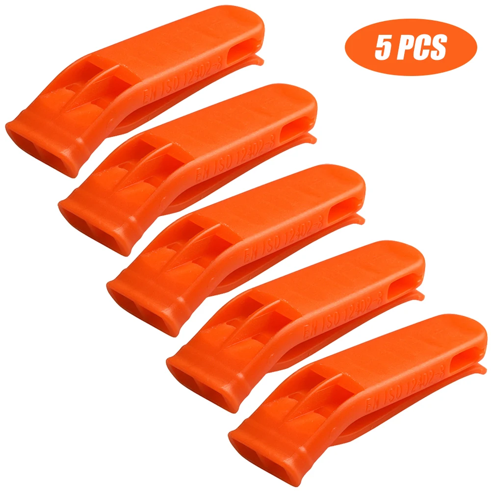 1/5/10pcs Outdoor Camping Hiking Survival Rescue Emergency Loud Whistle Sports Match Double Pipe Dual Band Whistle PP Plastic survival whistle,sport whistle,sports whistle