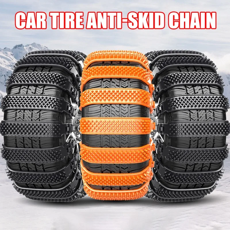Snow Chain Tyre Chain 10/1PCS Urethane Set Wheel Ties Belts Car Tires Chains Winter Anti-Slip Anti Skid Snow Emergency New