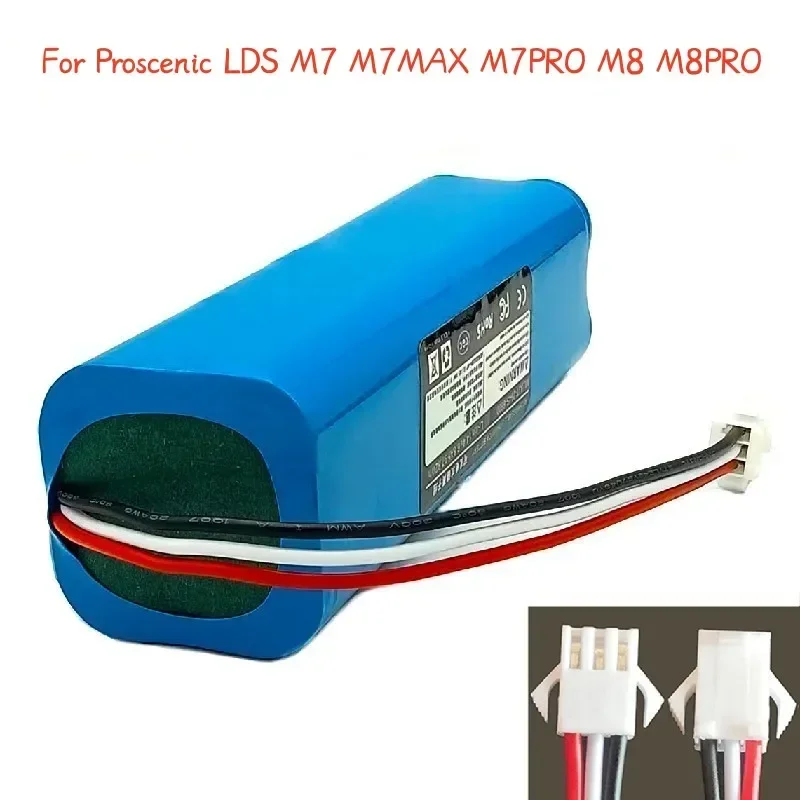 

2023upgradation 9900mAh14.4V For Proscenic LDS M7 M7MAX M7PRO M8 M8PRO Sweeper battery spare parts
