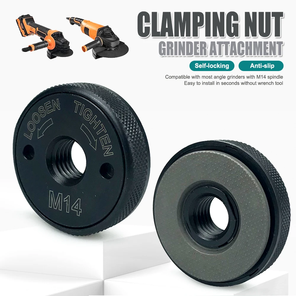

Black Quick flange nut m14 angle grinder release locking nut pressing plate Power Accessories Replacement Clamping Tool