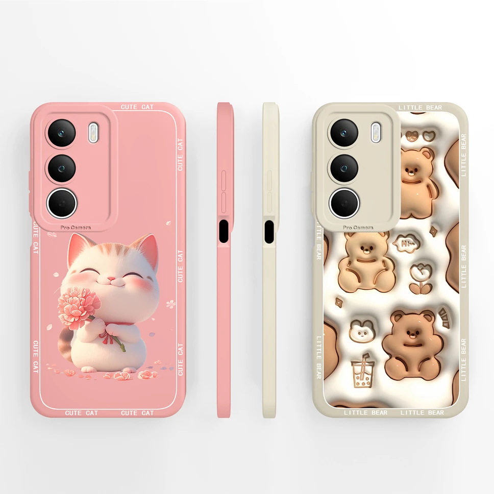 Lovely Flowers Pattern Shockproof Phone Case - Full Protection Cover