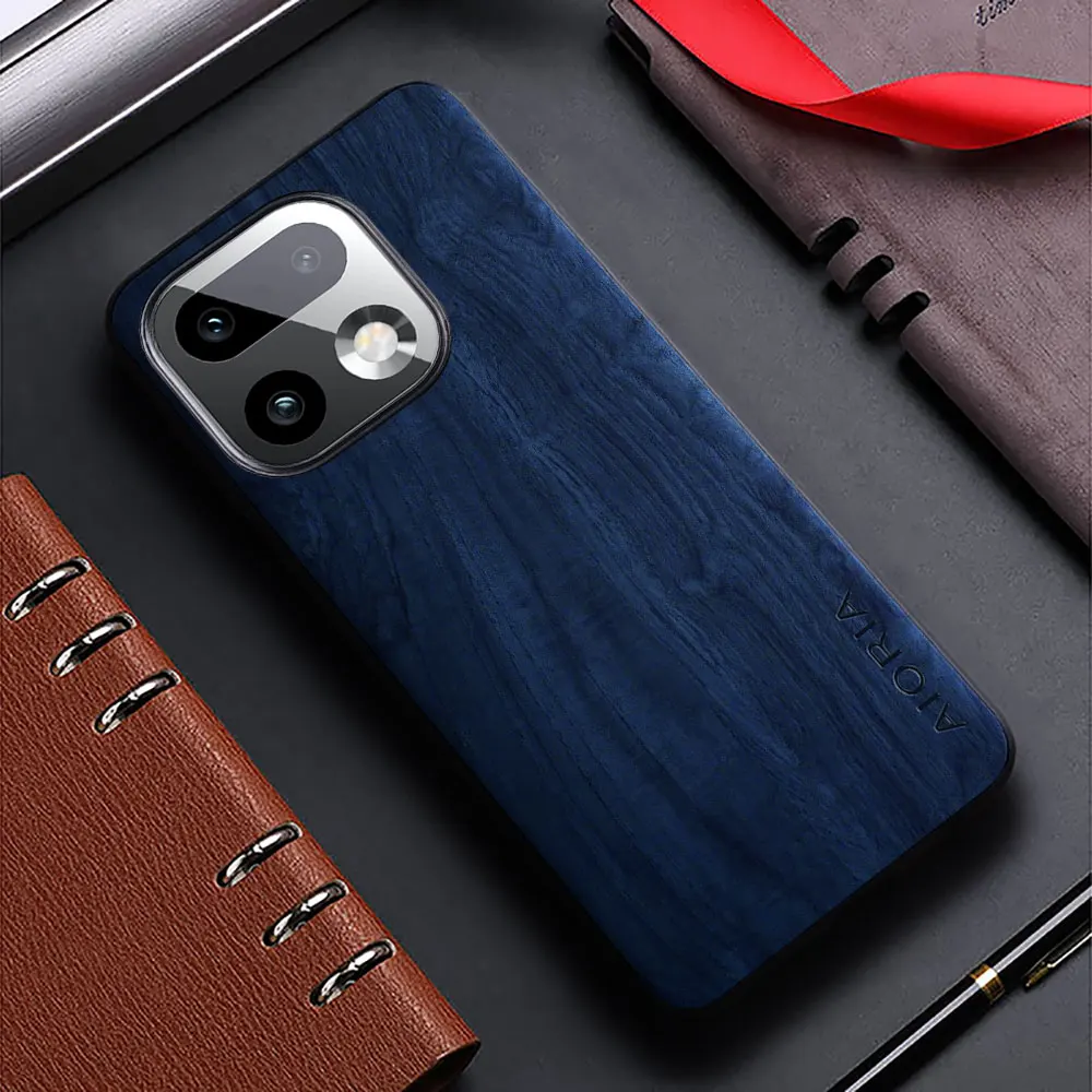 Bamboo Wood Pattern PU Leather Back Cover Case