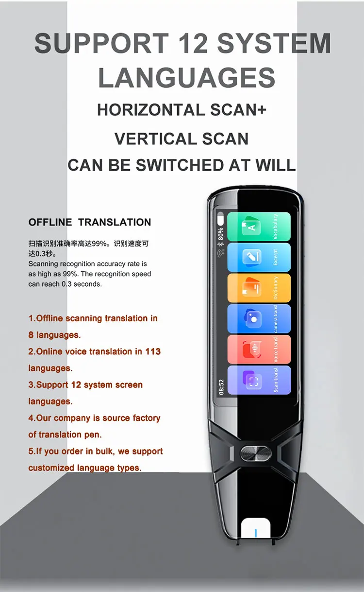 Empowering Reading Pen With Universal WiFi Translation Boosts Literacy