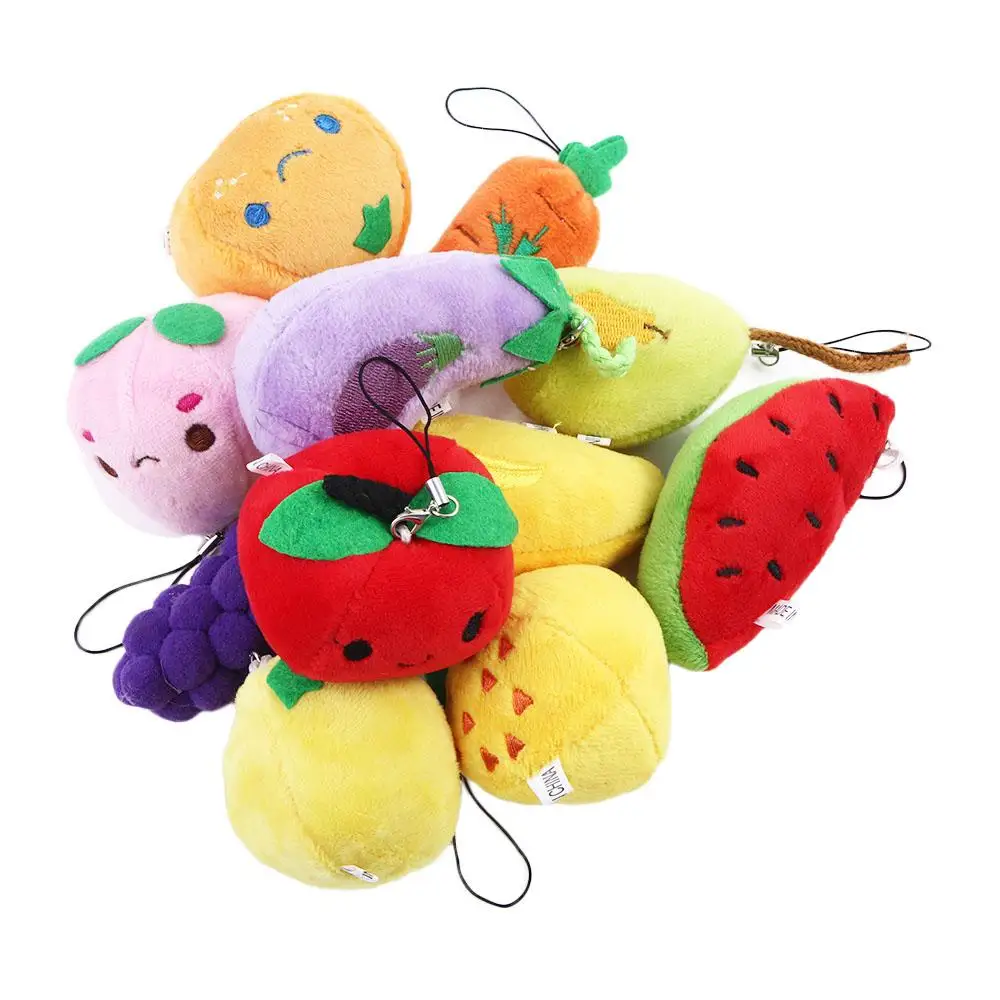Gift Cute  Pendant Key Holder 6cm Stuffed Key Rings Fruit    Keychain Fruit  Vegetable