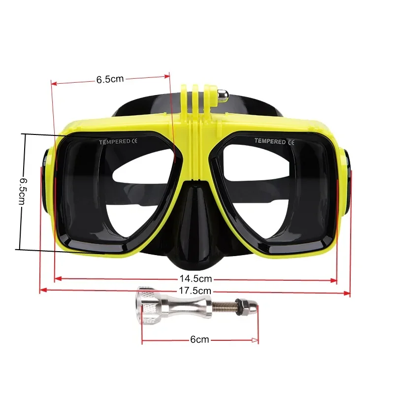Classic Diving Mask for Gopro Hero Camera Accessories Tempered Glass Anti-fog Scuba Equipment Mergulho Acessorios