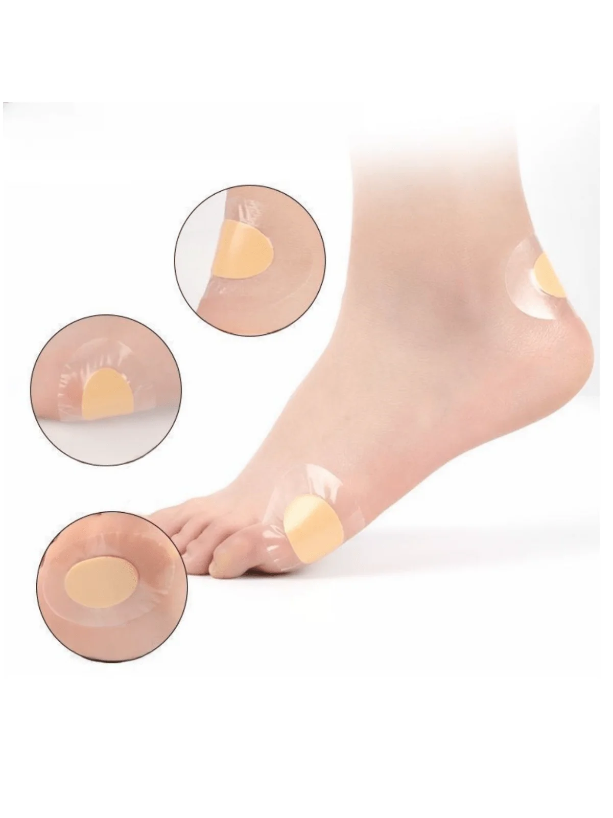 20 Packs Gel Heel Protection Foot Pads Sticky Blister Pad Water Colloid Heel Pad Shoe Patch Pain Relief Plaster Foot Care High H