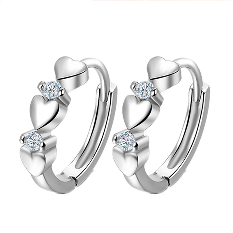Weight Loss Products 1 Pair Magnetic Slimming Earrings Love Heart-shaped Earrings Silver Lose Weight Stimulating Acupoints Health Slimming Ear Studs