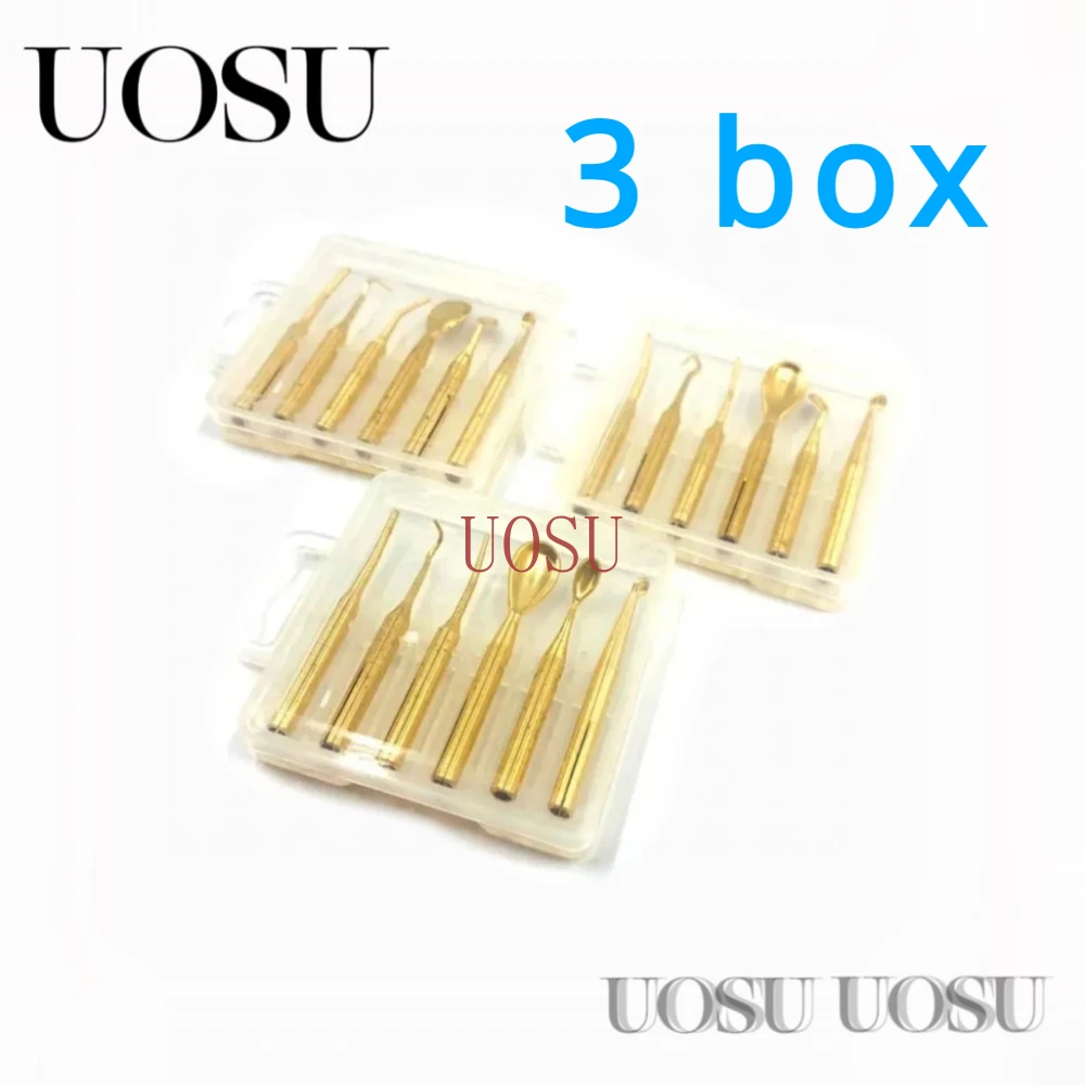 

3 boxs/18 pcs Wax Tip/Pot for Dental Lab Electric Waxer Carving knife Machine Double Pen Tips for SJK Lab