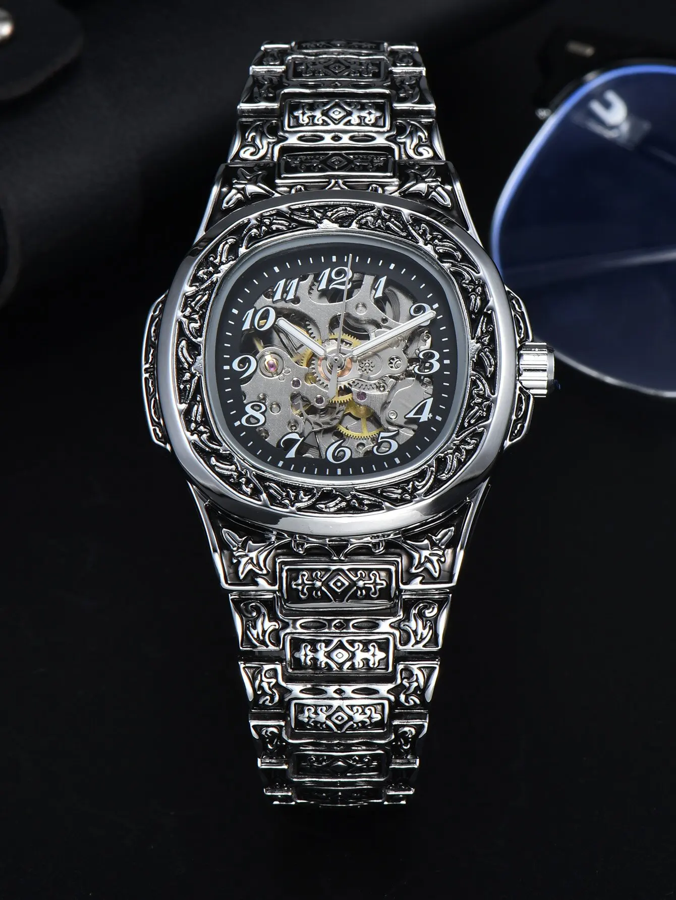 Men's Luxury Automatic Skeleton Watch - Retro Alloy Steel, Waterproof, Perfect
