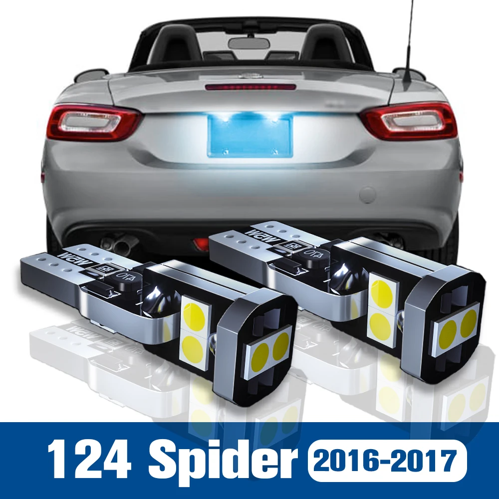 

2pcs LED License Plate Light Lamp Accessories Canbus For Fiat 124 Spider 2016 2017