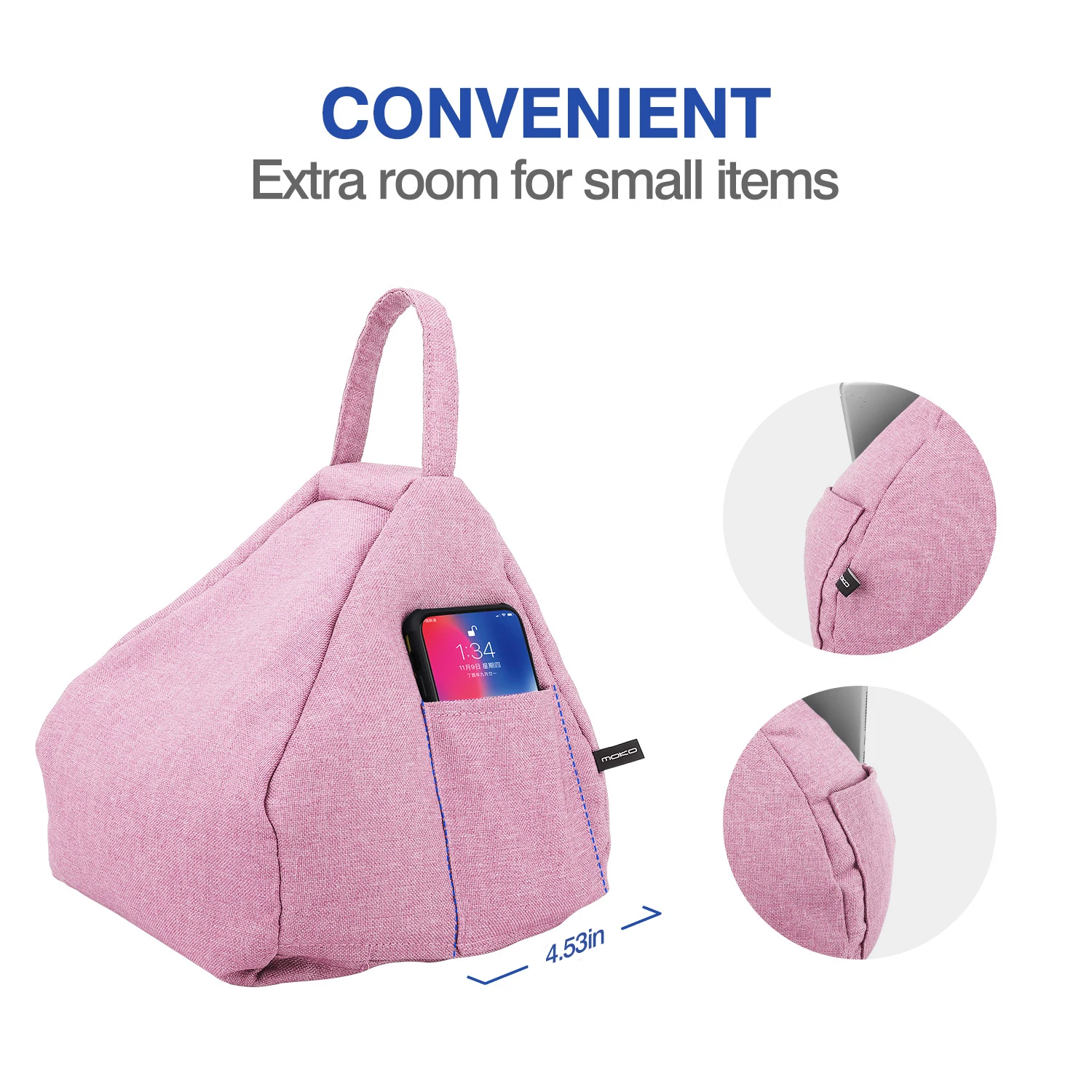 pour oreiller de support de coussin doux pour lit et cadeau de noël pour tablettes du matin ipad pro dock