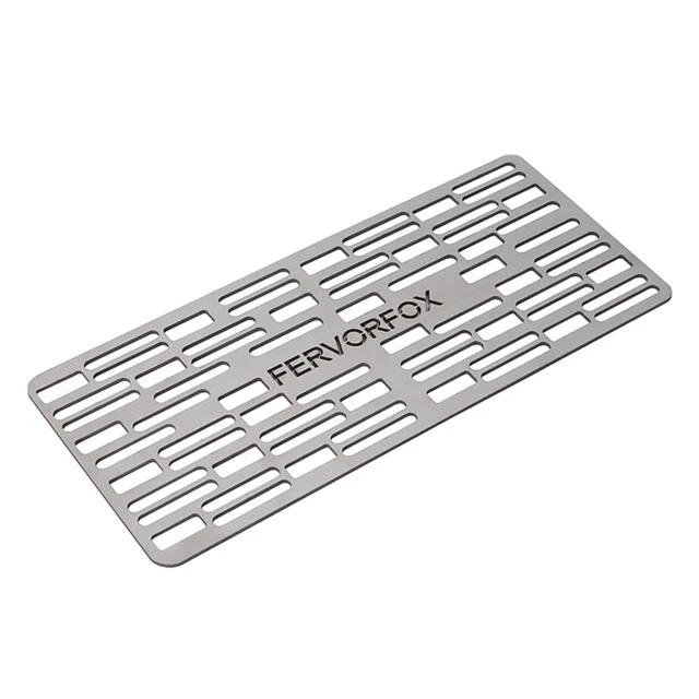 Grillezés Hálószőnyeg Rozsdamentes Acél Grill Tartókonzol Grillhálózat Kültéri Kemping Piknik Túrázás Húsa Garnélarák Zöldség - Image 4