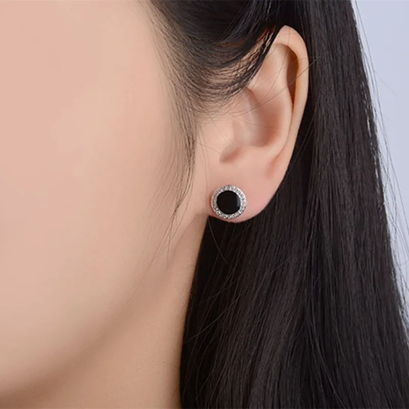 925 Sterling Silver Small Stud Earring Natural Aventurine Stone Simple Round Earring For Woman Fashion Party Fine Jewelry
