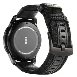 Versatile Nylon Woven Sport Watch Strap, 22mm & 20mm - Premium Wrist Band for 22mm (Black)