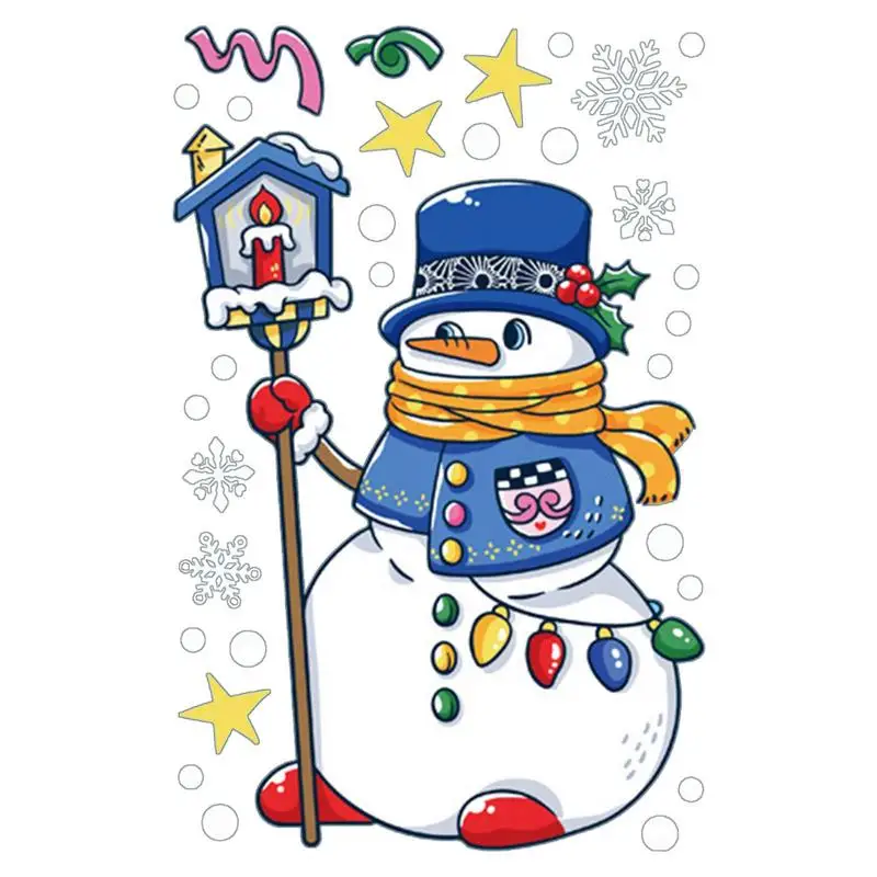 Christmas Window Clings Static Clings Stickers Decoration Christmas Theme Party Ornaments Window Glass Doors Desktop