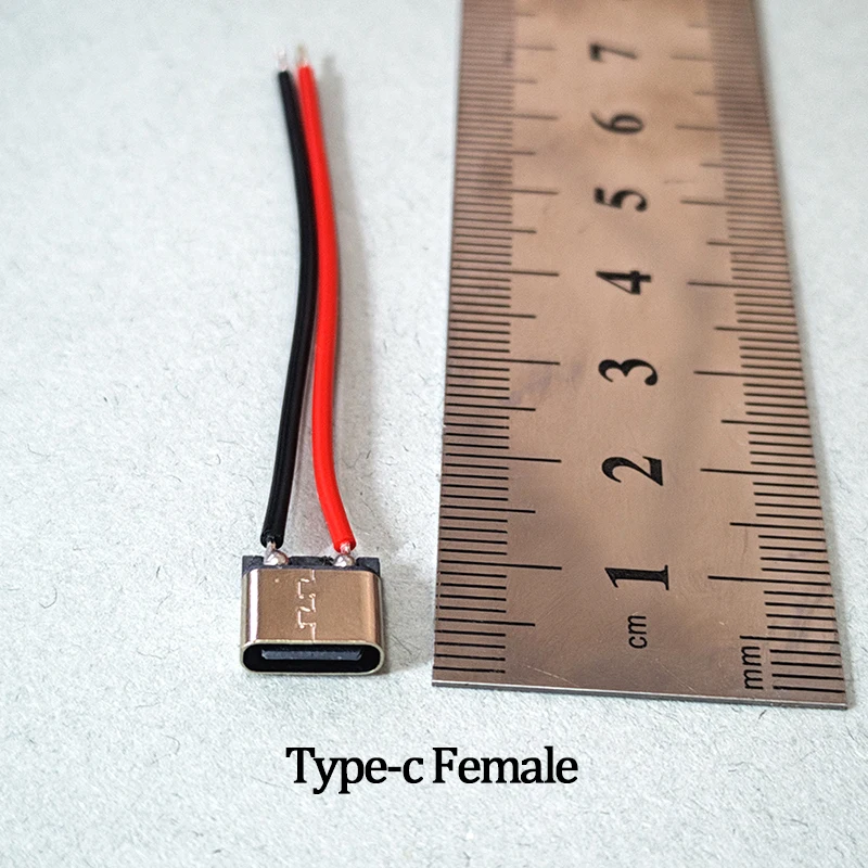 USB Type-C 마이크로 2핀 납땜형 남성 여성 플러그인 보드 고속 충전 소켓 USB-C 용접 와이어 커넥터 잭 테일 플러그