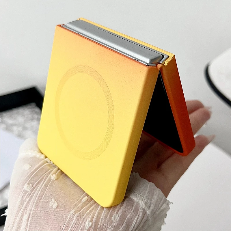 Gradient Color Magnetic Liquid Silicone Soft Back Case - 2-Piece Set