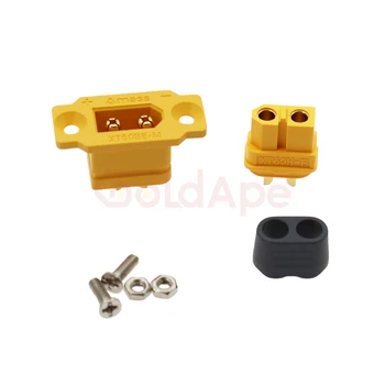 Amass XT60BE-M ขั้วต่อแบตเตอรี่ XT60 ปลั๊ก Gold-plated XT60 ติดตั้ง Connector ซ็อกเก็ตสีเหลืองหรือ XT60H-F ชาร์จได้อย่างรวดเร็ว 4