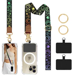Universal Phone Lanyard with Adjustable Anti - Theft Wrist and Neck Strap - Polyester / Nylon (Dog)