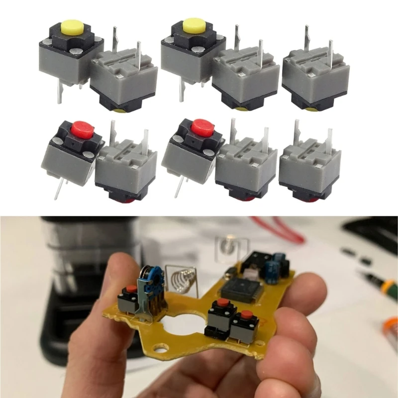 

5PCS Kailh Mute Button 6x6x7.3mm Square Silent Mouse Micro Repair