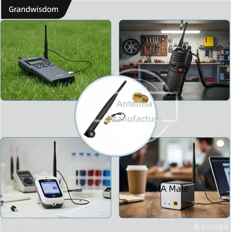 5세트 868MHz 915MHz 5DBI 게인 SMA 남성 커넥터 안테나 (Lora, Lorawan, Meshtastic, GSM 안테나용) SMA 여성- PX4 케이블