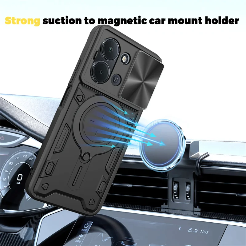 Car Camera Atmosphere Lamp ShockProof Armor Back Cover Stand Case
