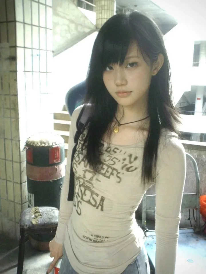 Japanese Y2k Letter Print T-shirt Trashy 2000s Style Long Sleeve