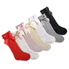 Baby Knee High Socks Kids Girls Boys Bow Long Sock Soft Cotton Mesh Breathable Children Hollow Out Socken for 0-3 Years Old 3