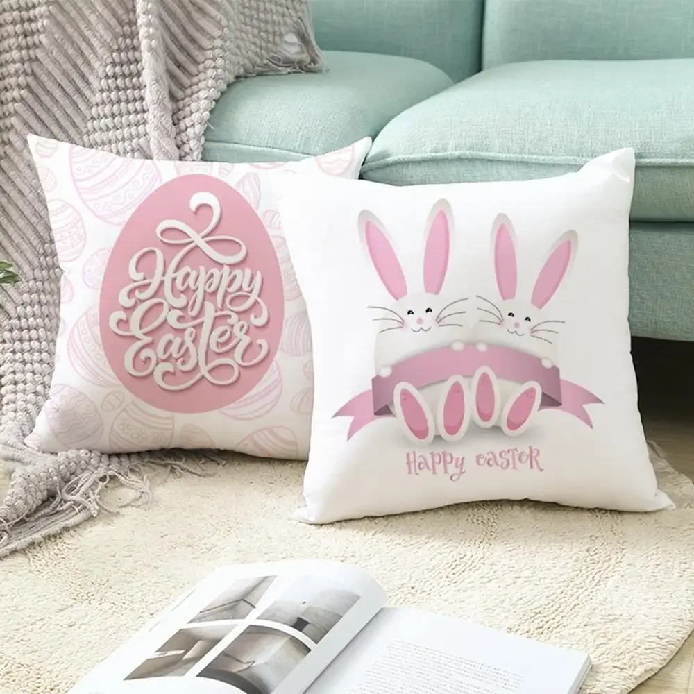 

Happy Easter Decoration For Home Easter Rabbit Eggs Pillowcase Bunny Easter Party Decoration Supplies Easter Party Favor Gift