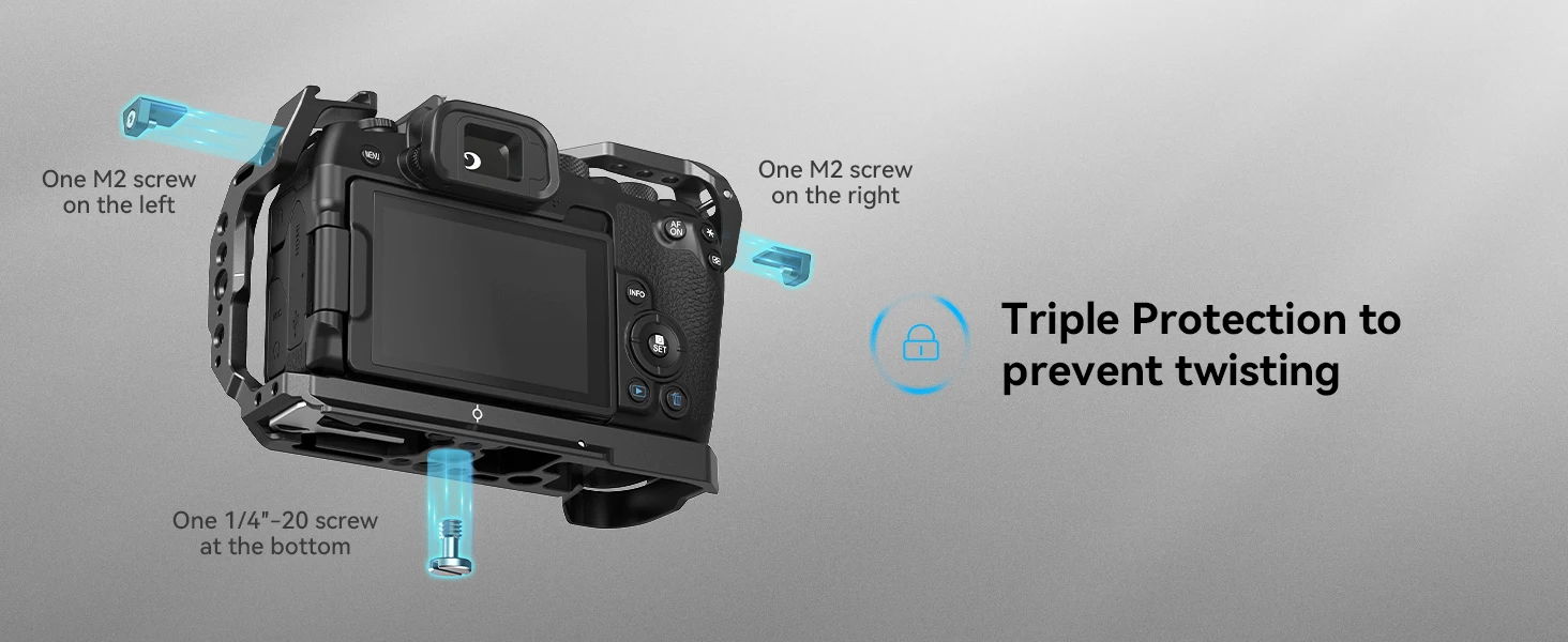 R8 Camera Cage for Canon EOS R8 with Arca Swiss Quick-Release Plate for DJI Gimb