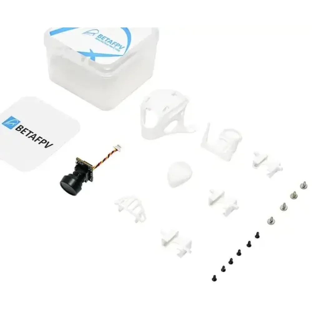 Installation de la Micro Caméra FPV C03 1200TVL 1.52g sur un drone Whoop, câbles branchés.