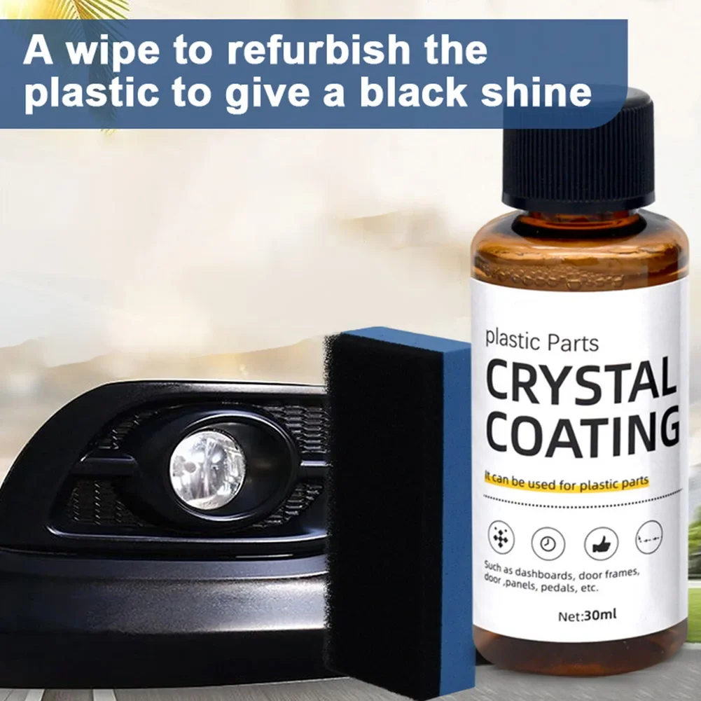 1 SET Car Coating Agent Retreading Agent Plastic Refurbished Replacement Vehicle Wax 30ml Accessories Coating Maintenance