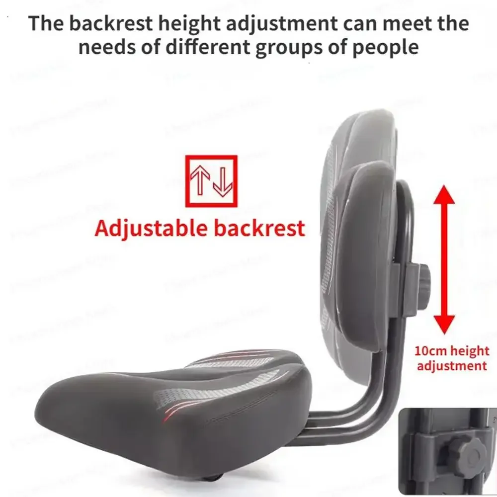 Description Picture 6 of itemBicycle Seat Outdoor Enlarged and Widened Electric Vehicle Saddle Shock Absorbing Memory Foam Mountain Bike Saddle with Backrest