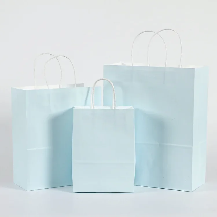 10/30/50 piezas Bolsas de papel Bolsas de embalaje de regalo de dulces Decoración de fiesta de cumpleaños de Navidad para niños Suministros para baby shower Decoración de boda