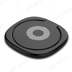 Sleek 360° Rotating Phone Ring Holder - Ultra Thin Universal Stand (Black)
